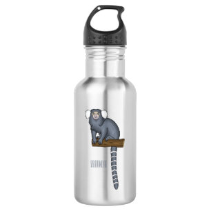 Common marmoset cartoon illustration 532 ml water bottle