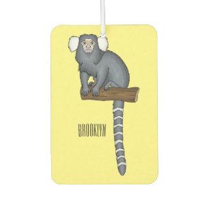 Common marmoset cartoon illustration car air freshener