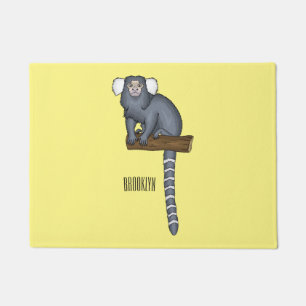 Common marmoset cartoon illustration doormat