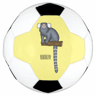 Common marmoset cartoon illustration football