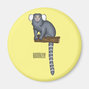 Common marmoset cartoon illustration magnet