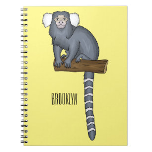 Common marmoset cartoon illustration notebook