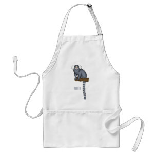 Common marmoset cartoon illustration standard apron