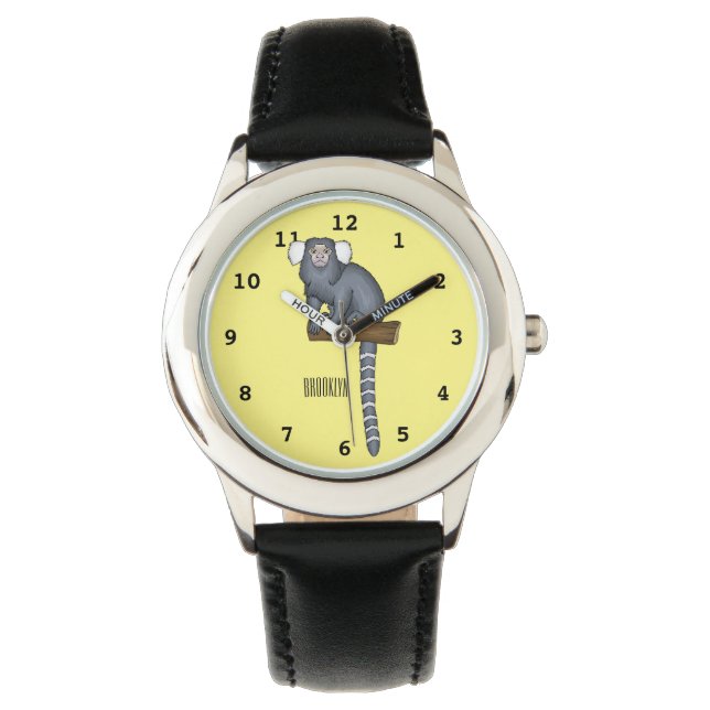 Common marmoset cartoon illustration watch (Front)