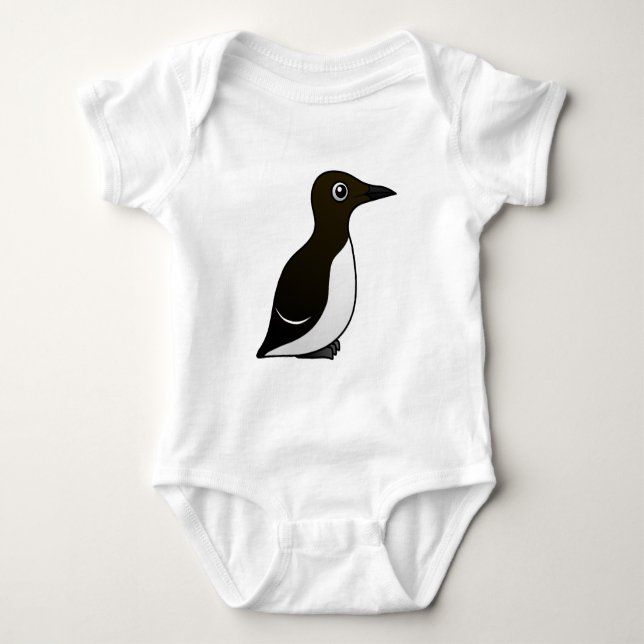 Common Murre (standing) Baby Bodysuit (Front)