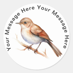  Common Nightingale  Classic Round Sticker