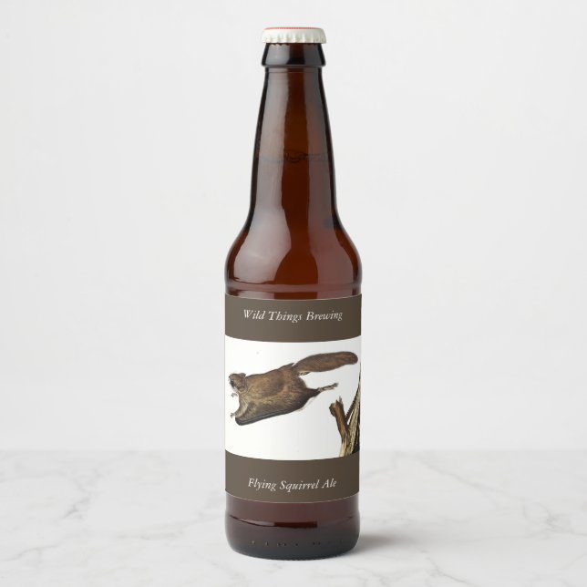 Common or Southern Flying Squirrel, or The Assapan Beer Bottle Label (Front)