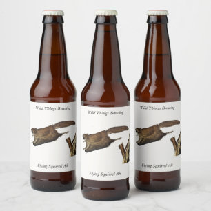Common or Southern Flying Squirrel, or The Assapan Beer Bottle Label