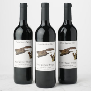 Common or Southern Flying Squirrel, or The Assapan Wine Label