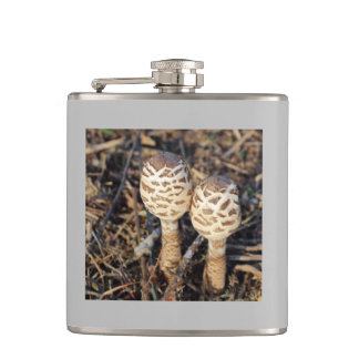 Common parasol mushroom hip flask