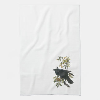 Common Raven by Audubon Tea Towel