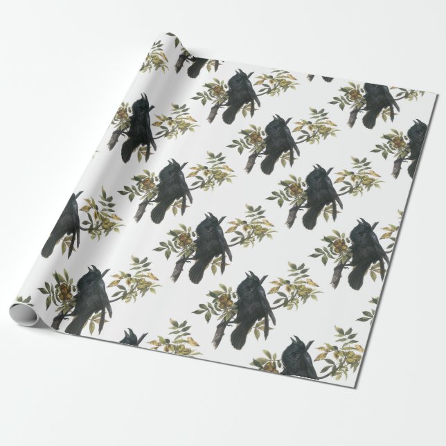 Common Raven by Audubon Wrapping Paper (Unrolled)