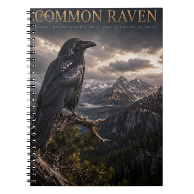 Common Raven Mountain Wilderness ANIMALS Notebook (Front)