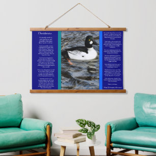 Common Ring-necked Duck Looking Duck Desiderata Hanging Tapestry