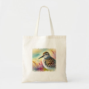 Common Sandpiper 160724AREF232 - Watercolor Tote Bag