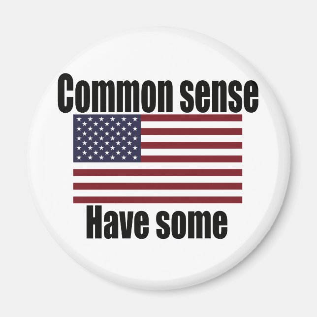 Common Sense American Flag Magnet (Front)