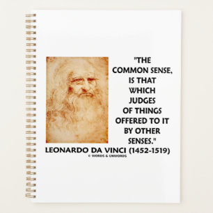 Common Sense Judges Of Things Leonardo da Vinci Planner