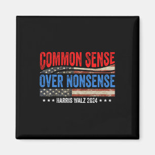 Common Sense Over Nonsense Harris Waltz Democrat P Magnet