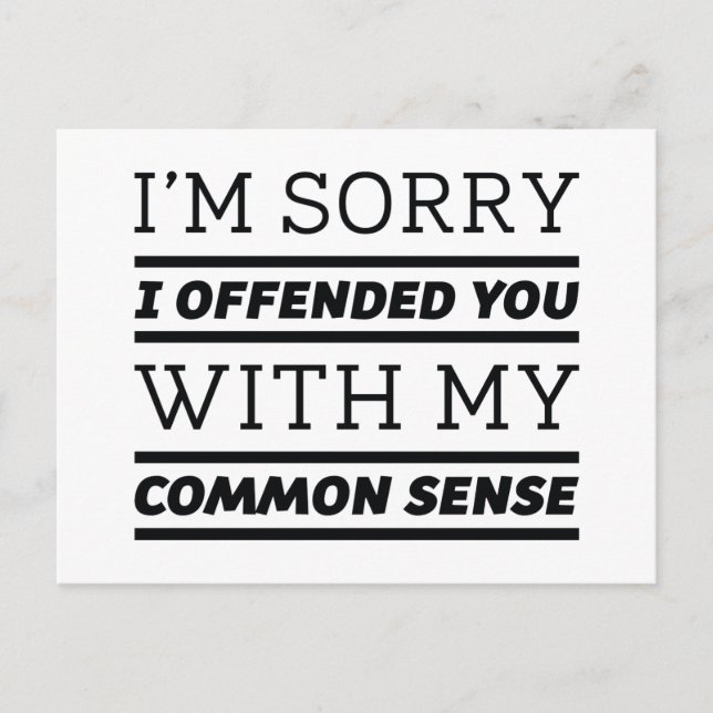 Common Sense Postcard (Front)
