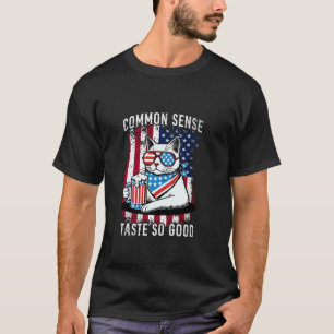 Common Sense Taste So Good Cat Beer 4th of July T-Shirt