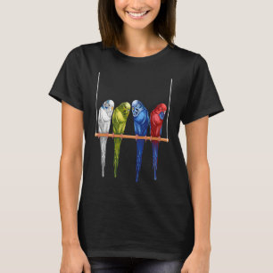 Common Shell Parakeets Budgie Parrots Bird Men Wom T-Shirt