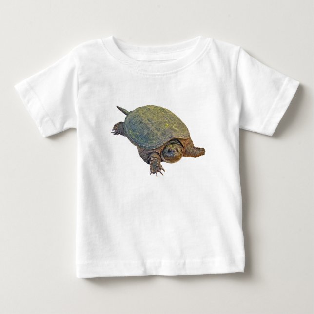 Common Snapping Turtle - Chelydra serpentina Baby T-Shirt (Front)