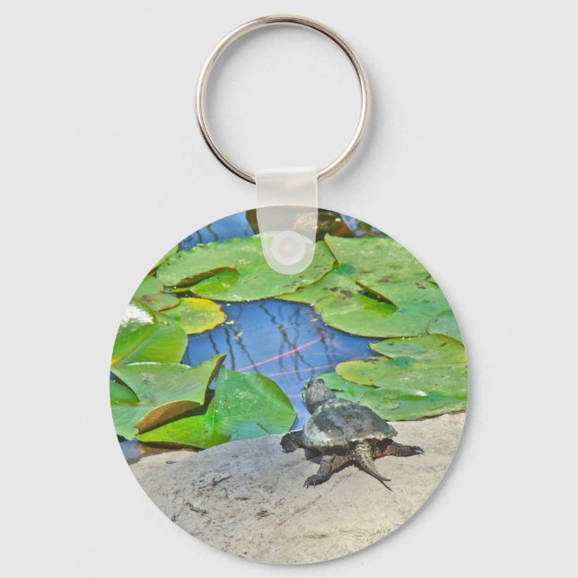 Common Snapping Turtle - Chelydra serpentina Key Ring (Front)