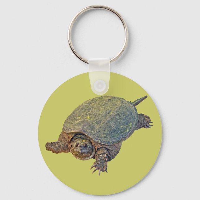 Common Snapping Turtle - Chelydra serpentina Key Ring (Front)