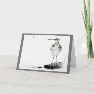Common Snipe Bird, Watanabe Seitei Card