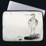 Common Snipe Vintage Bird Illustration Personalise Laptop Sleeve<br><div class="desc">For bird lovers. Vintage illustration from Bijutsu Sekai (1893-1896) by Watanabe Seitei, a prominent Kacho-ga artist. Watanabe Shōtei aka Watanabe Seitei (渡辺 省亭, 1851 in Edo – 1918) was a Nihonga painter and one of the first to visit Europe, attending the 1878 International Exhibition in Paris and being awarded a...</div>