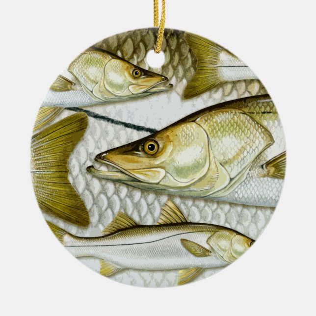 Common Snook Ceramic Ornament (Front)