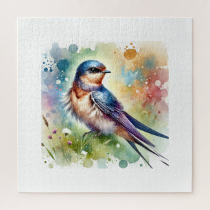 Common Swift Bird 180724AREF111 - Watercolor Jigsaw Puzzle