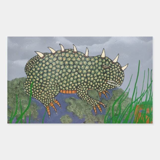 Common Toad Rectangular Sticker (Front)