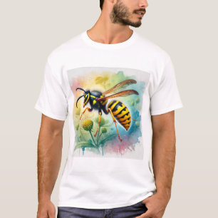 Common wasp 130924AREF110 - Watercolor T-Shirt
