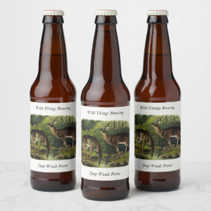 Common (White-tailed) Deer - Audubon's Quadrupeds Beer Bottle Label