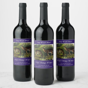 Common (White-tailed) Deer - Audubon's Quadrupeds Wine Label