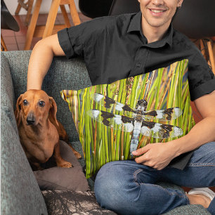 Common Whitetail Skimmer Dragonfly Photo Decorative Cushion