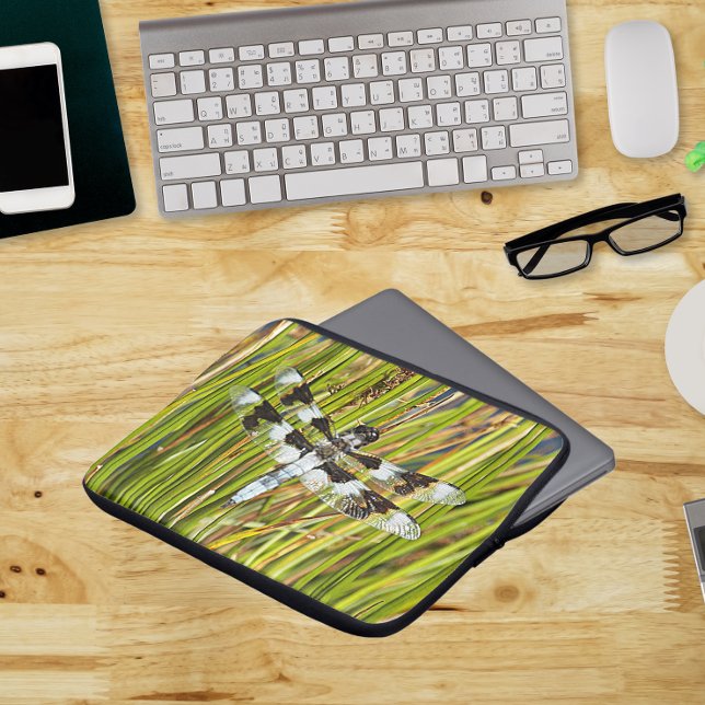Common Whitetail Skimmer Dragonfly Photo Laptop Sleeve (In Situ)
