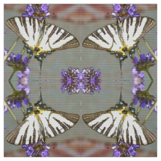 Common Yellow Swallowtail On Lilac Flowers Black O Fabric