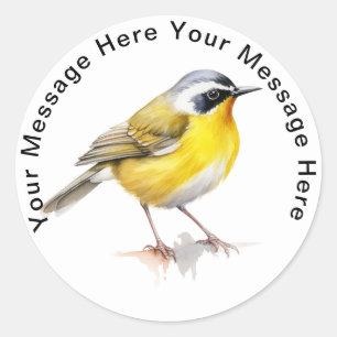 Common Yellowthroat Classic Round Sticker