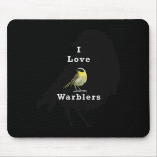 Common Yellowthroat Warbler ”i Love Warblers” Prem Mouse Mat