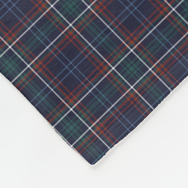Commonwealth of Massachusetts Tartan Fleece Blanket (Corner)
