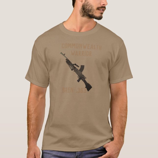 Commonwealth Warrior ,Bren Tee Shirt. (Front)