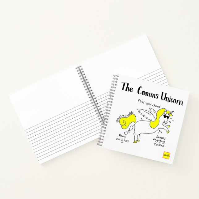 Comms Unicorn notepad Notebook (Inside)