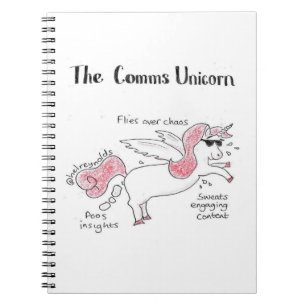 Comms unicorn notepad notebook