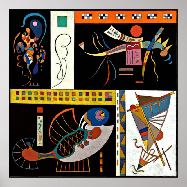 Communaute, colourful artwork by Kandinsky, Poster (Front)