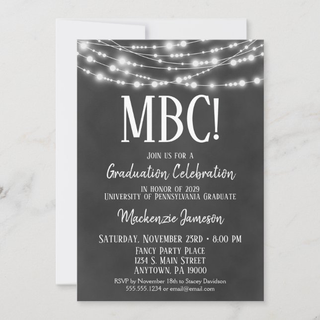 Communication Degree Graduation Party Invitation (Front)
