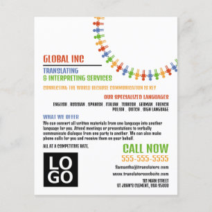 Communication Design, Translator & Interpreter Flyer
