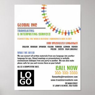 Communication Design, Translator & Interpreter Poster