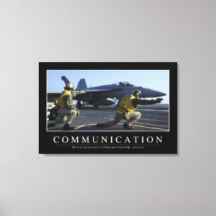 Communication: Inspirational Quote Canvas Print